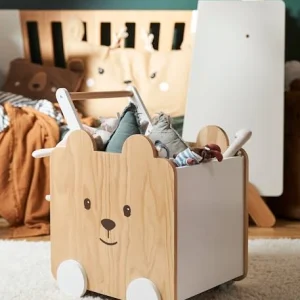 Coffre à Roulettes Ourson Blanc – Bois – Vertbaudet 13