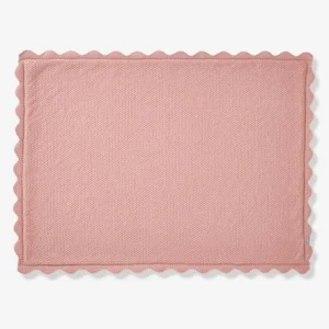 Couverture Bébé Tricot Point De Riz En Coton Rose – Vertbaudet 10