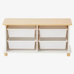 Meuble De Rangement + 4 Bacs LIGNE PTILOU Blanc/bois – Vertbaudet 14