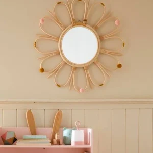 Miroir En Rotin à Pompons Sunshine Naturel – Vertbaudet 16