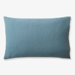 Parure Enfant Bicolore Housse De Couette + Taie D’oreiller En Gaze De Coton Bleu – Vertbaudet 16