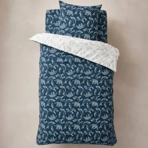 Parure Housse De Couette + Taie D’oreiller Enfant En Coton Bio* Ô MA BANQUISE Marine / écru – Vertbaudet 16