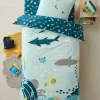 Parure Housse De Couette + Taie D’oreiller Enfant FONDS MARINS Bleu – Vertbaudet 22