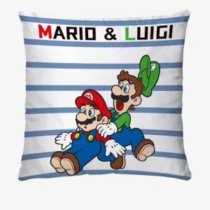 Parure Housse De Couette + Taie D’oreiller Enfant Mario® Blanc Animé – Super Mario 8