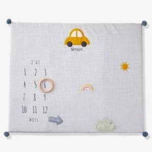 Tapis Photo Bébé Personnalisable En Gaze De Coton EN VOITURE SIMON ! Bleu – Vertbaudet 16